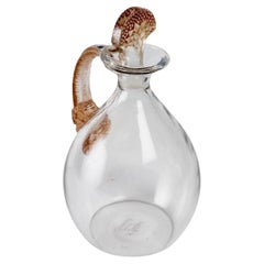 1923 René Lalique Decanter Satyre for Cusenier Clear Glass with Sepia Patina