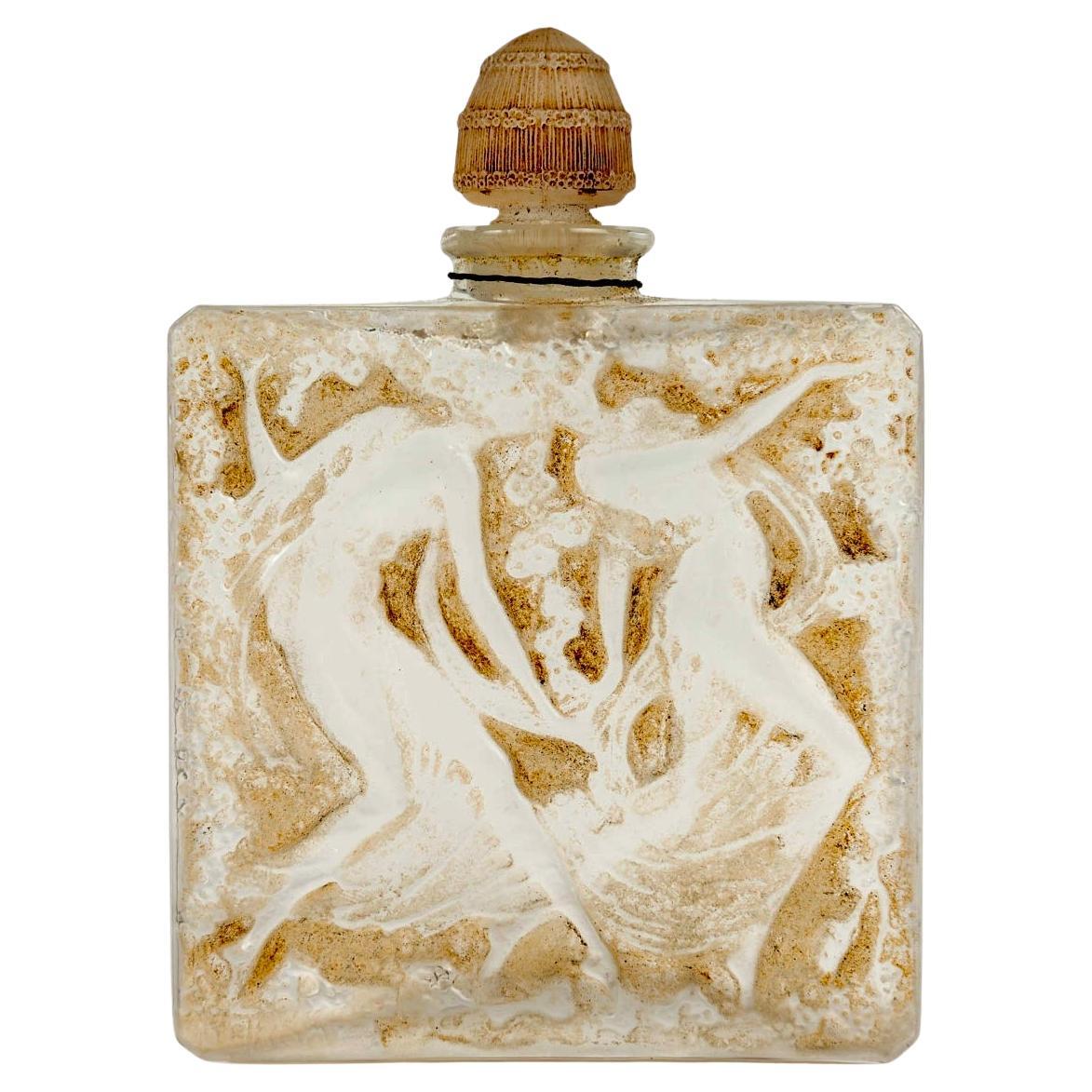 1923 Rene Lalique - Perfume Bottle Elegance D'Orsay Glass Sepia Patina