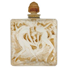 1923 Rene Lalique - Perfume Bottle Elegance D'Orsay Glass Sepia Patina