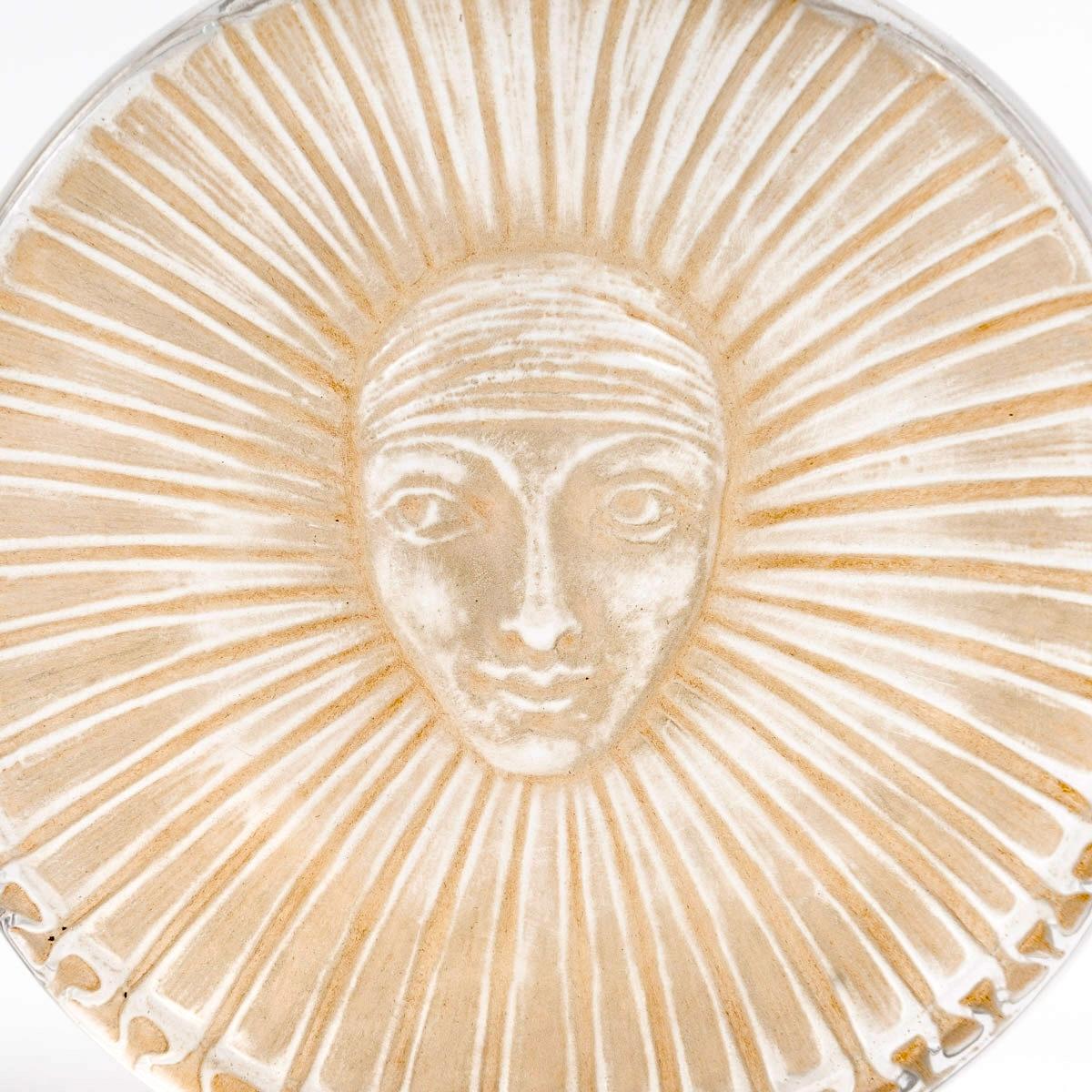 Art Deco 1923 Rene Lalique - Perfume Bottle Petalia Tokalon Glass with Sepia Patina For Sale