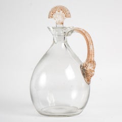 1923 René Lalique Satyre Decanter for Cusenier Sepia Stained Glass