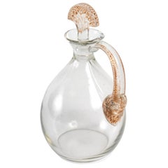 1923 René Lalique Satyre Decanter for Cusenier Sepia Stained Glass