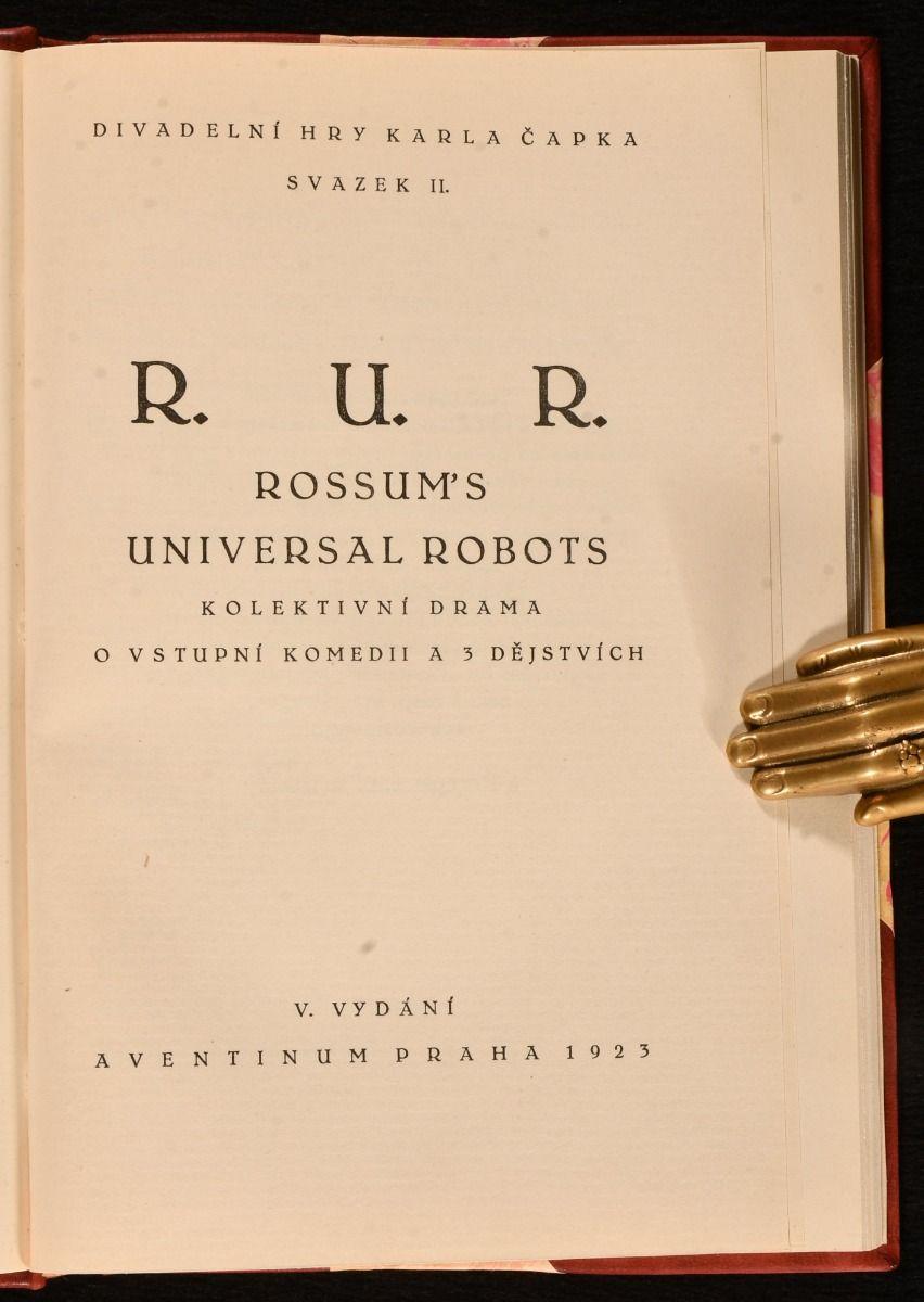 Tchèque R.U.R. Rossum's Universal Robots, 1923 en vente