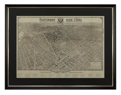 1923 "Washington, The Beautiful Capital of the Nation" Baltimore and Ohio RR Map