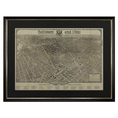 Carte RR de 1923 « Washington, The Beautiful Capital of the Nation » (la belle capitale du pays) Baltimore et de l'Ohio