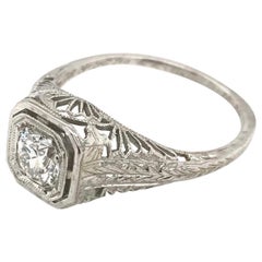 "1924" 0.50 Carat Art Deco Diamond Engagement Ring