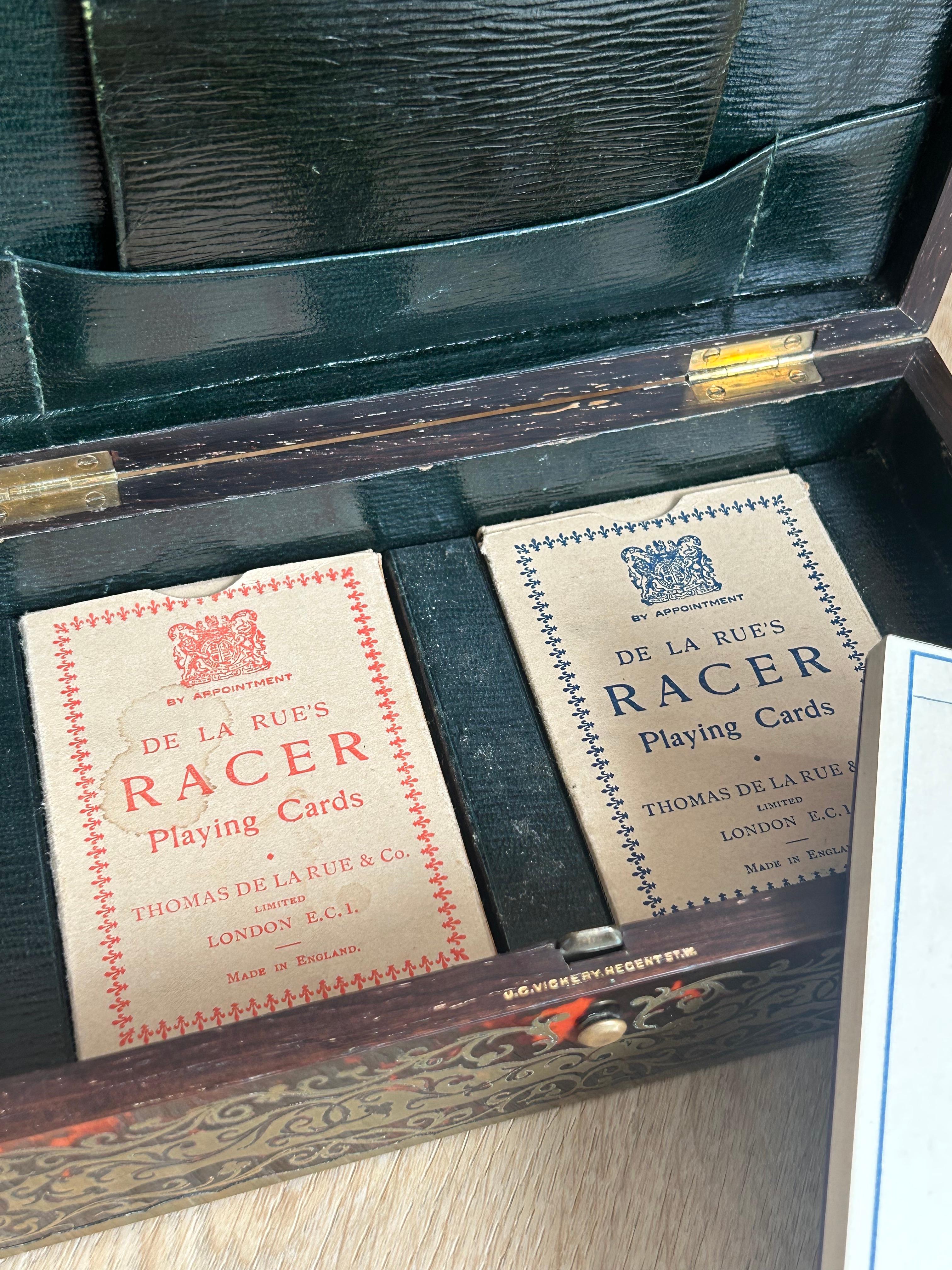 1924 Boulle Kartenbox im Angebot 4