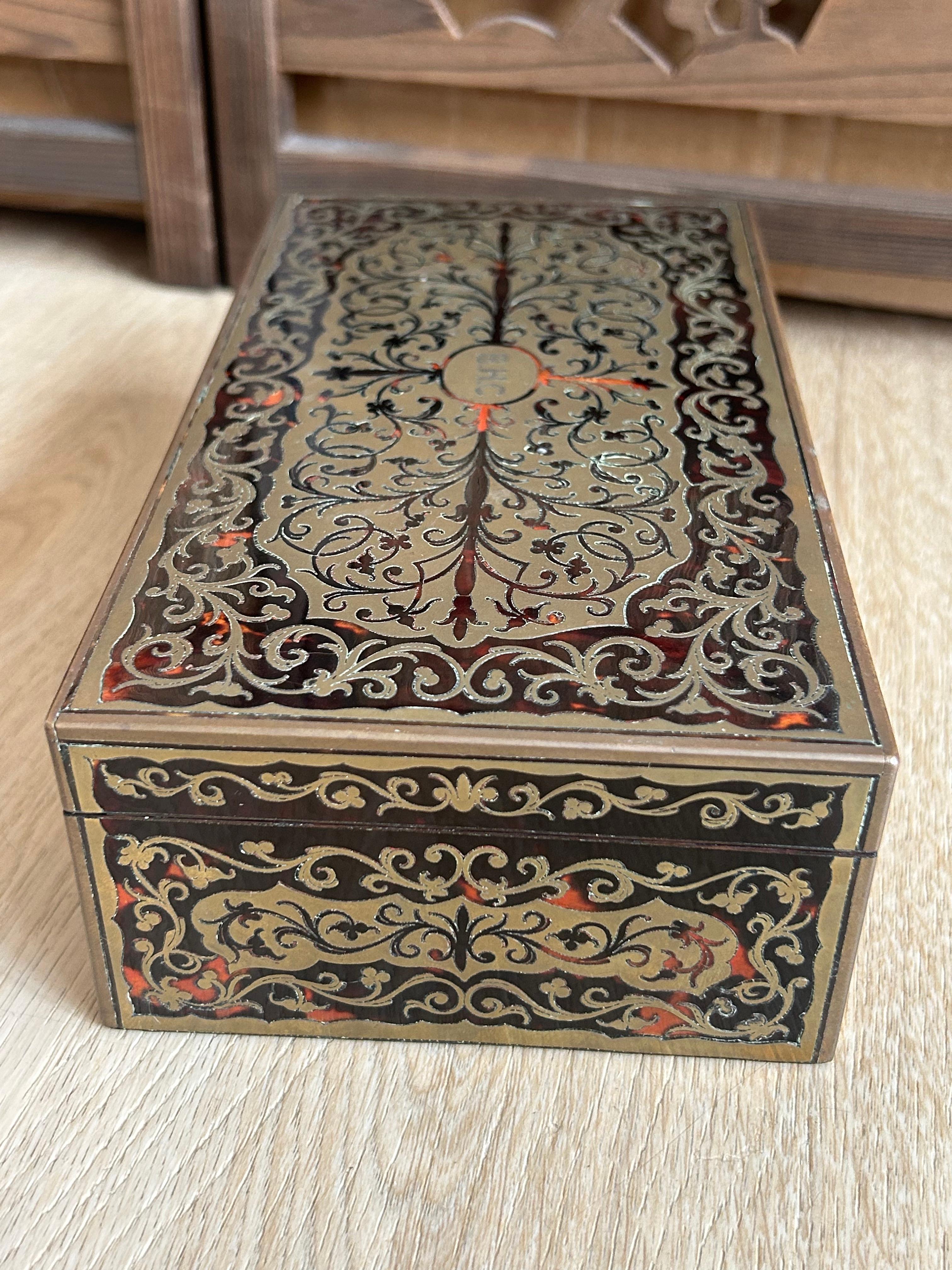 1924 Boulle Kartenbox im Angebot 2