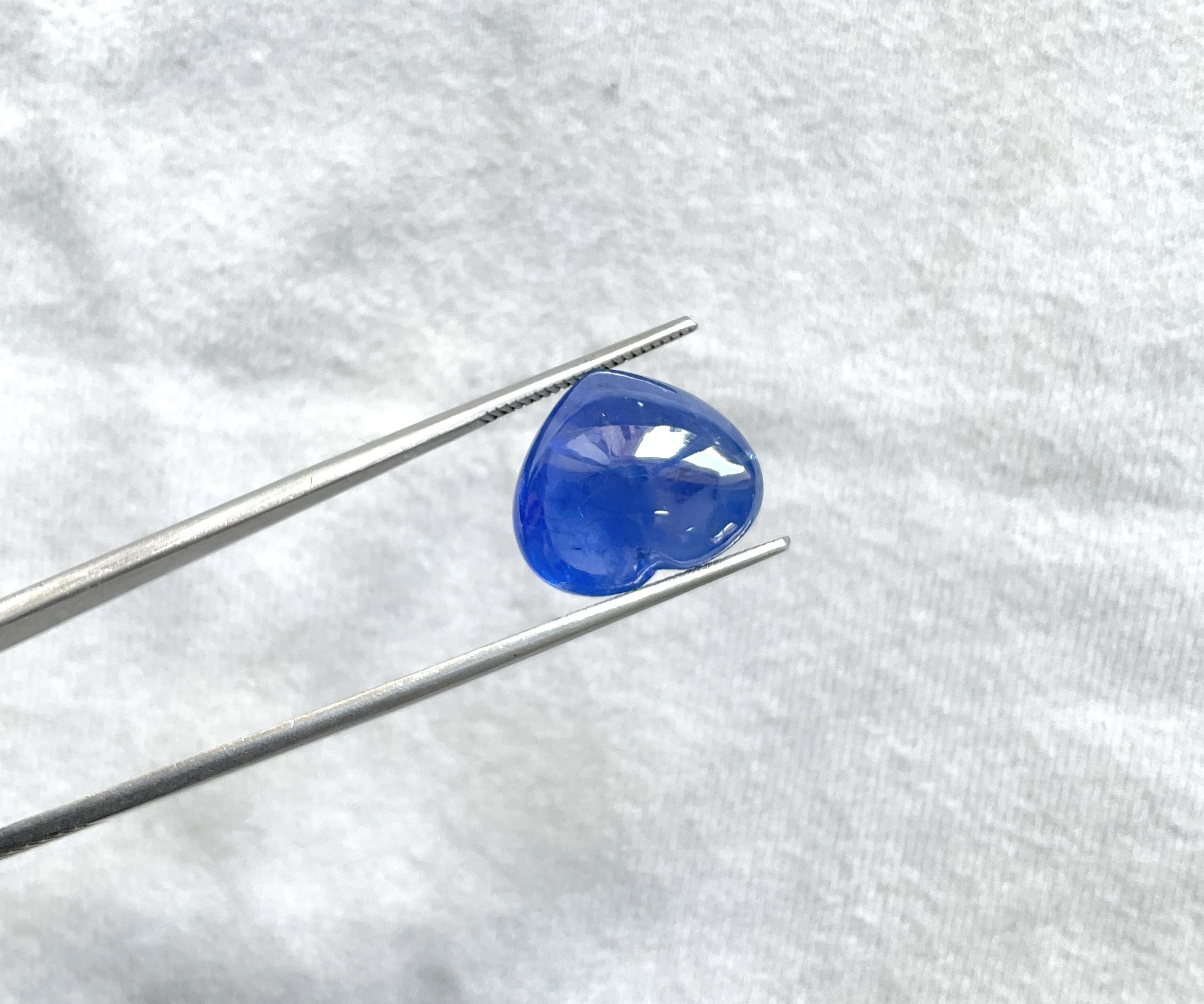 13.40 Carats Burmese Sapphire Heart No-Heat For Jewelry Top Quality Natural Gem In New Condition For Sale In Jaipur, RJ