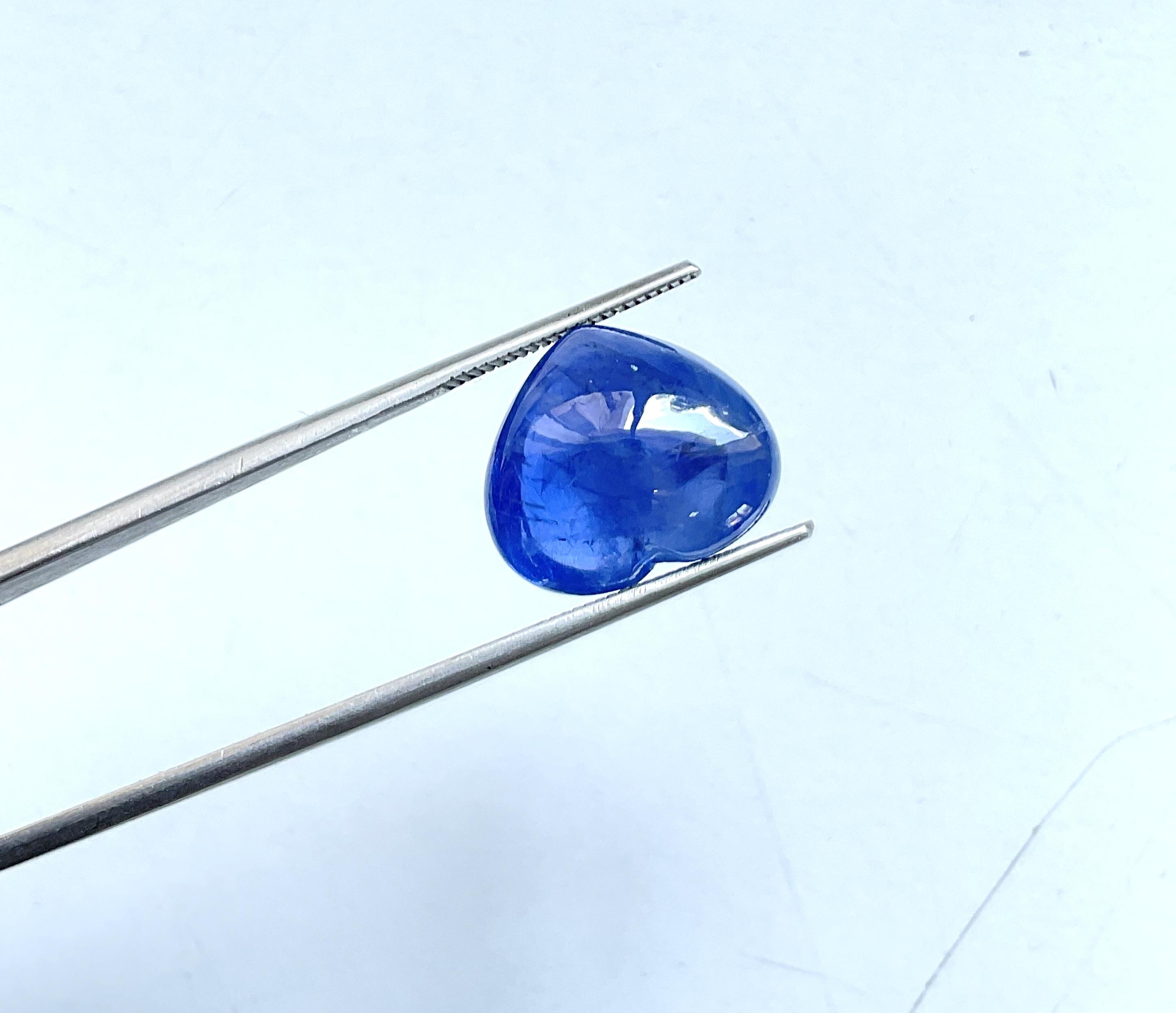 13.40 Carats Burmese Sapphire Heart No-Heat For Jewelry Top Quality Natural Gem For Sale 1