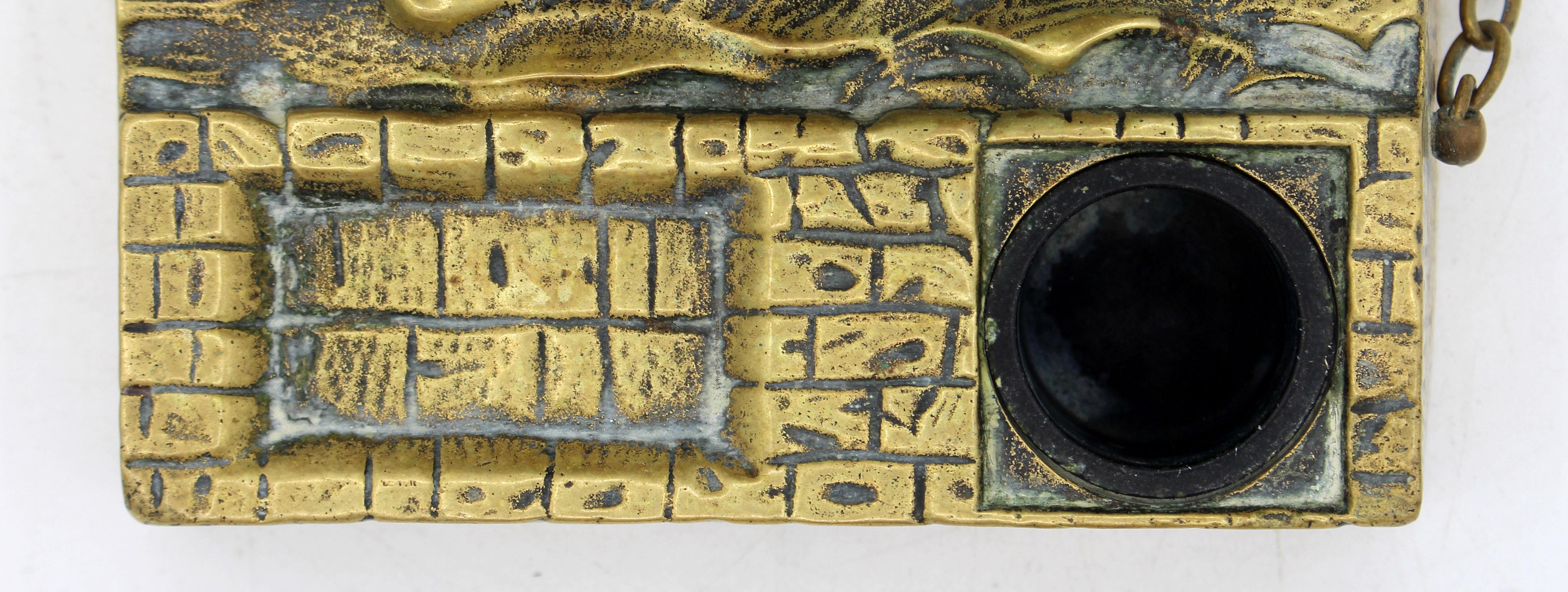 1924 English Brass Ship Inkstand en Bueno estado para la venta en Chapel Hill, NC