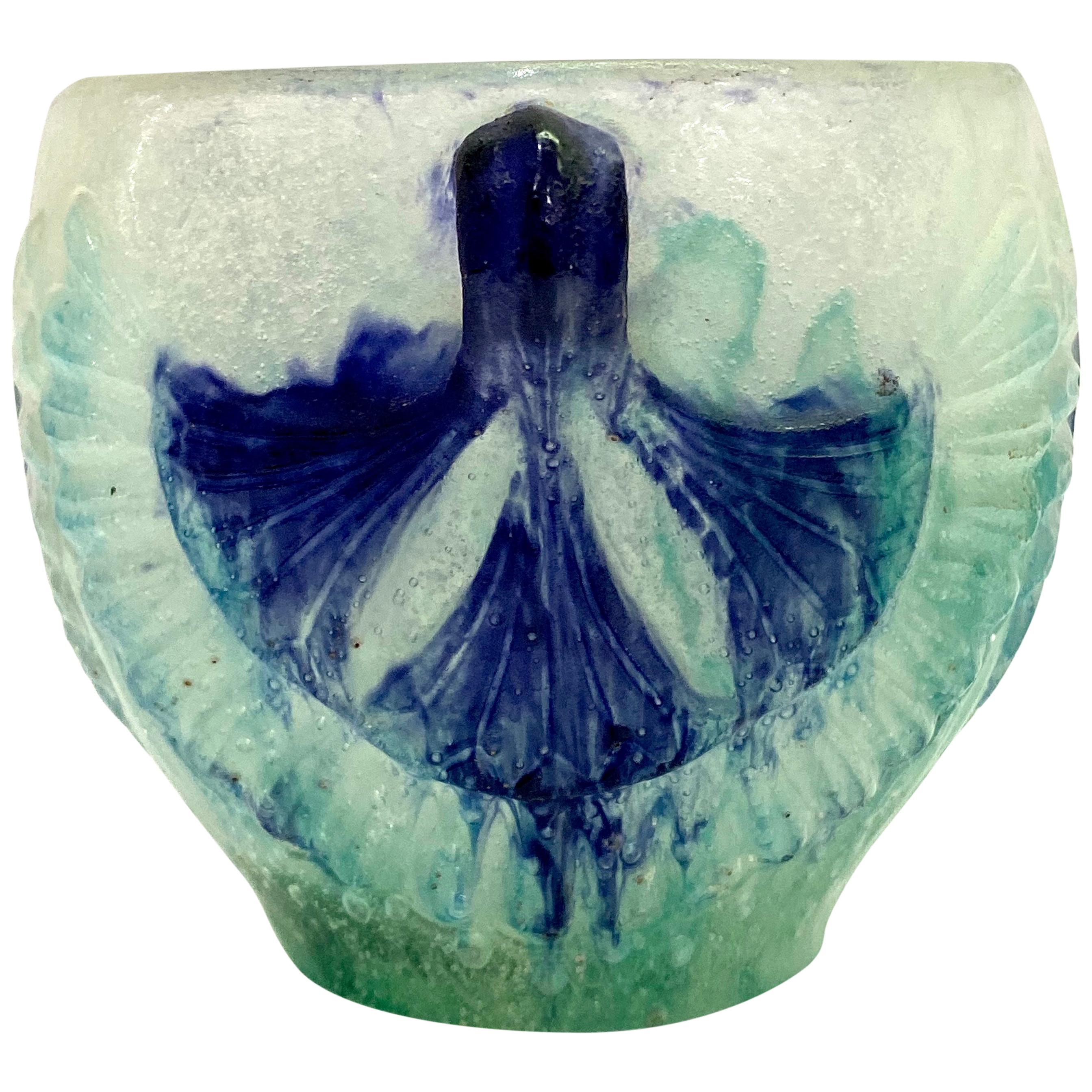 Bol lotus en verre Pate de Verre de Gabriel Argy-Rousseau de 1924