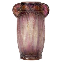 1924 Gabriel Argy Rousseau - Vase Thebes Glass Pate De Verre