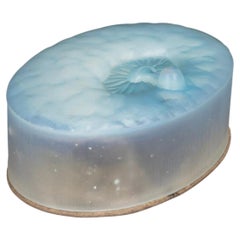 1924 René Lalique Box Corail Rouge Perle Noire Opalescent Glass for Forvil