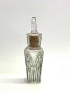 1924 Rene Lalique Cigalia Roger & Gallet Perfume Bottle Grey Stained Glass