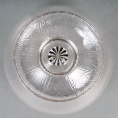 1924 René Lalique - Decanter Lotus Clear Glass With Black Enamel