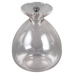 1924 René Lalique - Decanter Lotus Clear Glass With Black Enamel