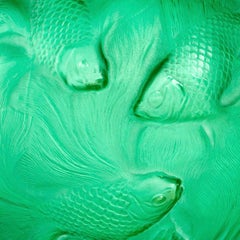 1924 René Lalique Formose Vase in Emerald Green Glass