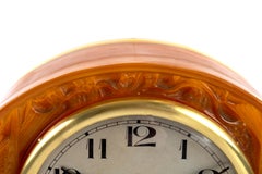 1924 René Lalique Moineaux Clock Butterscotch Glass Original ATO Movement