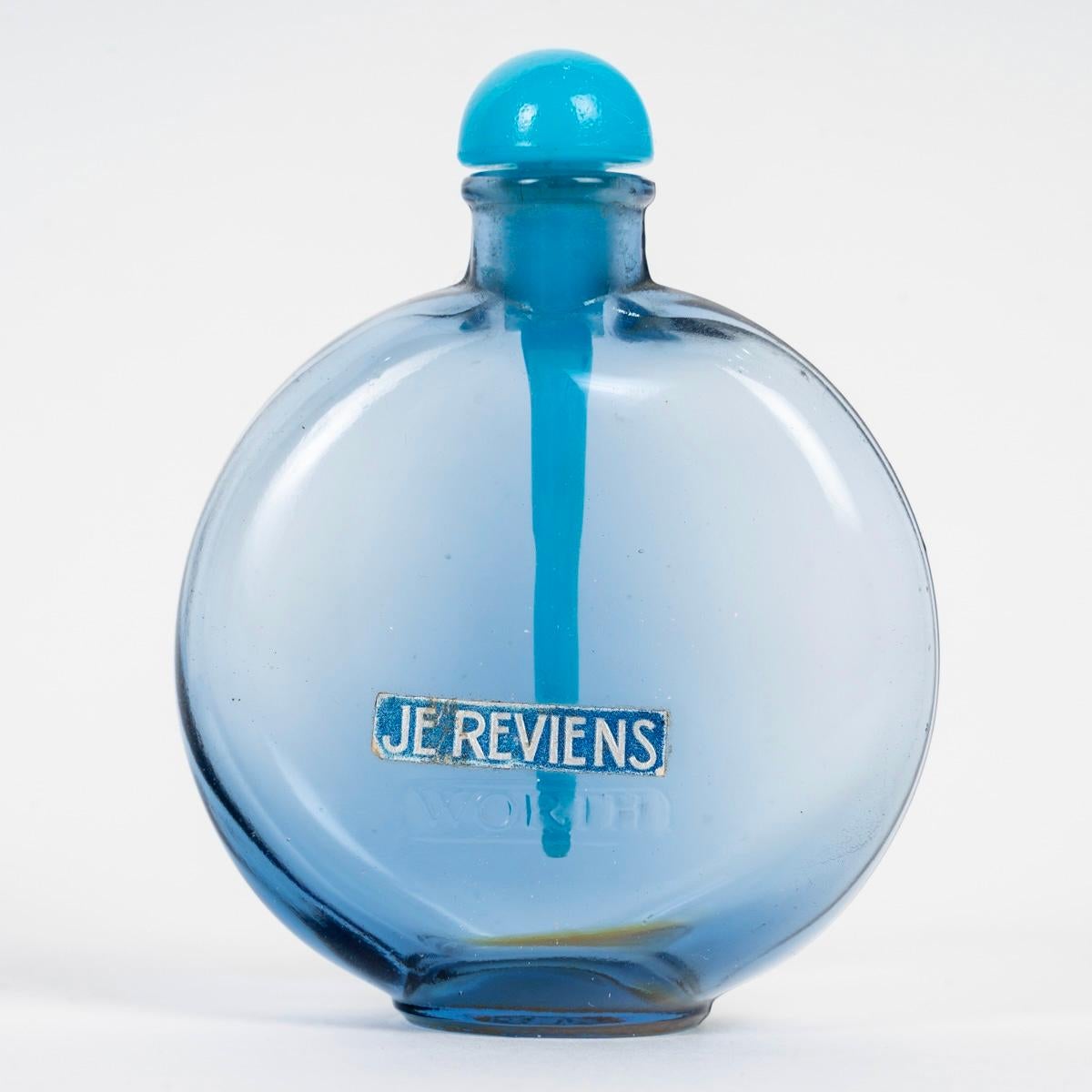 1924 René Lalique Bottiglie di profumo Je Reviens & Dans La Nuit in vetro blu Per il valore In condizioni buone in vendita a Boulogne Billancourt, FR