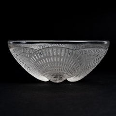 1924 René Lalique Set of 10 Glass Coquilles Hand Bowls, Shells Design