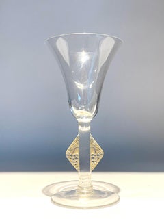 1924 René Lalique Set of 6 Pieces Glasses Savergne Sepia Patina