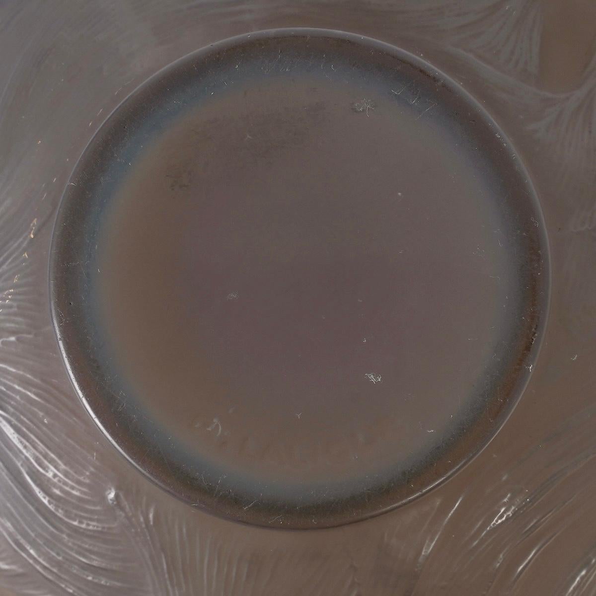 Early 20th Century 1924 Rene Lalique Vase Formose Agate Glass Cased Grey Opalescent Glass