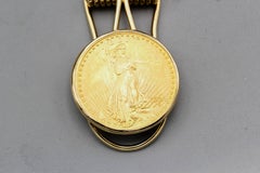 1924 St. Gaudens $20 Gold Coin 14 Karat Money Clip