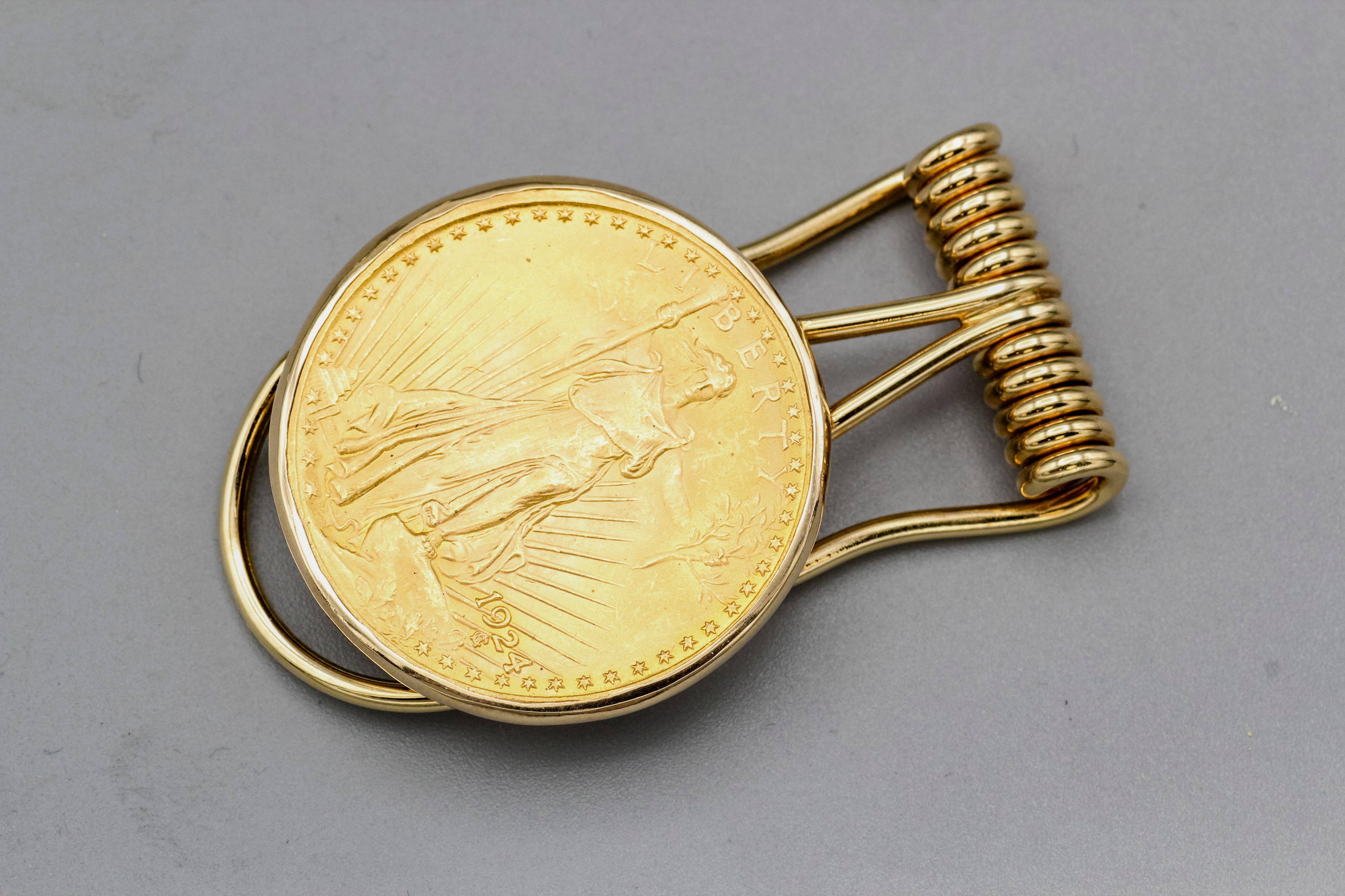 14k gold money clip