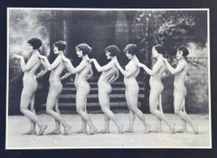 1925 Albert Arthur Allen "Chorus Line A-G" Nude Flapper Girls Poster Print
