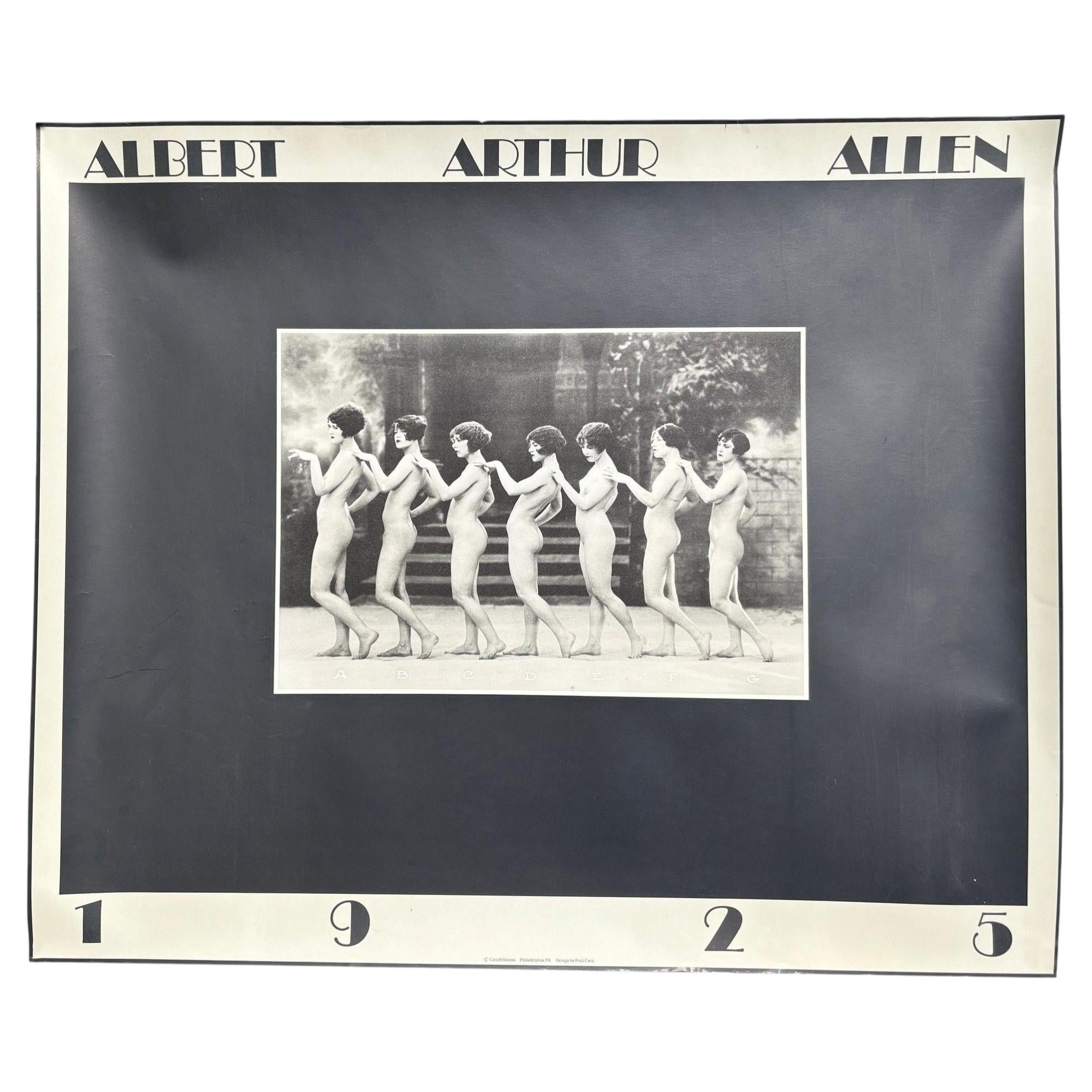 1925 Albert Arthur Allen "Chorus Line A-G" Nude Flapper Girls Poster Print For Sale