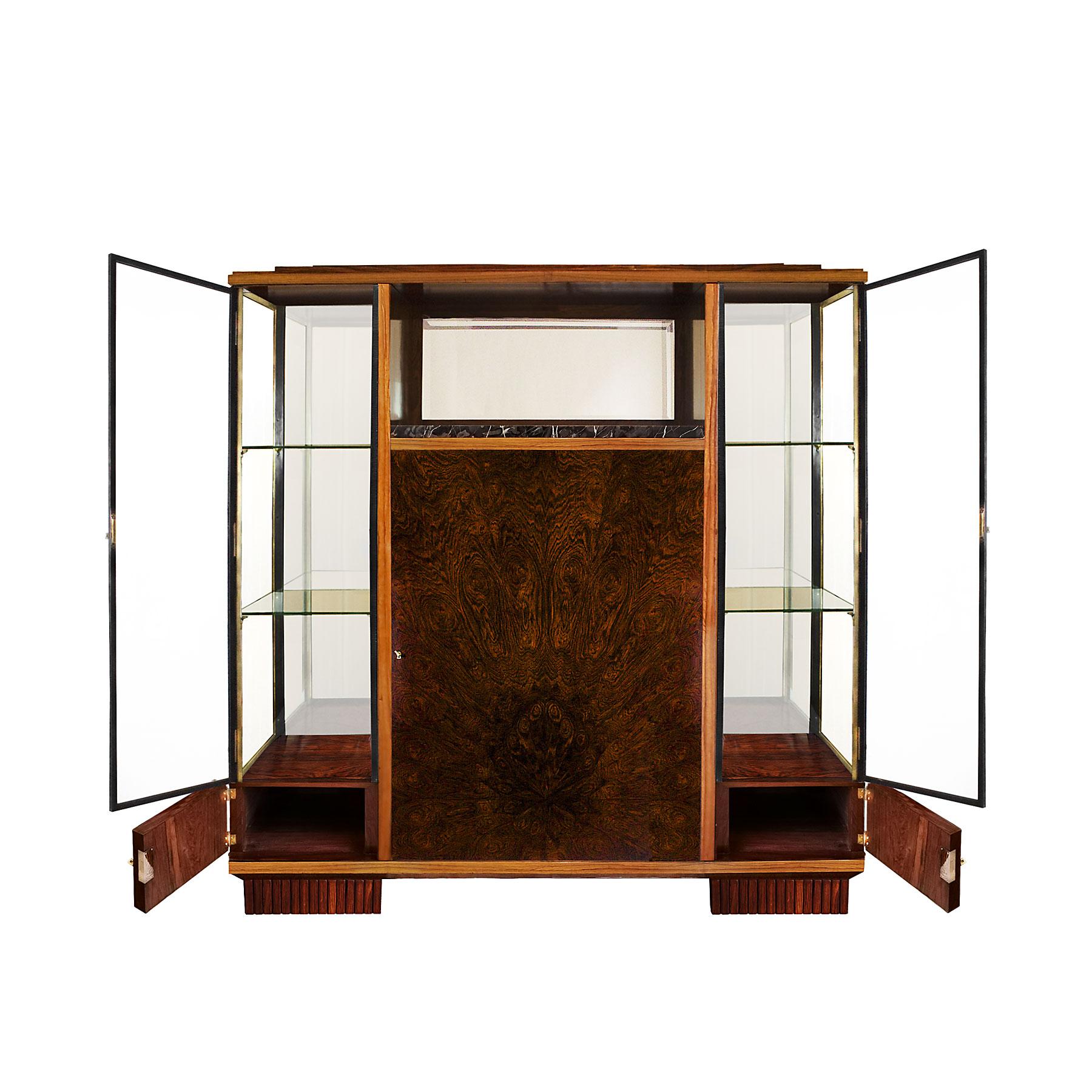 Meuble de rangement Art Déco 1925, pouvant être démonté, acajou, marbre - France Bon état - En vente à Girona, Girona