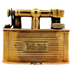 Briquet Dunhill Art Déco 1925 en or jaune 18 carats pour Warren Wright