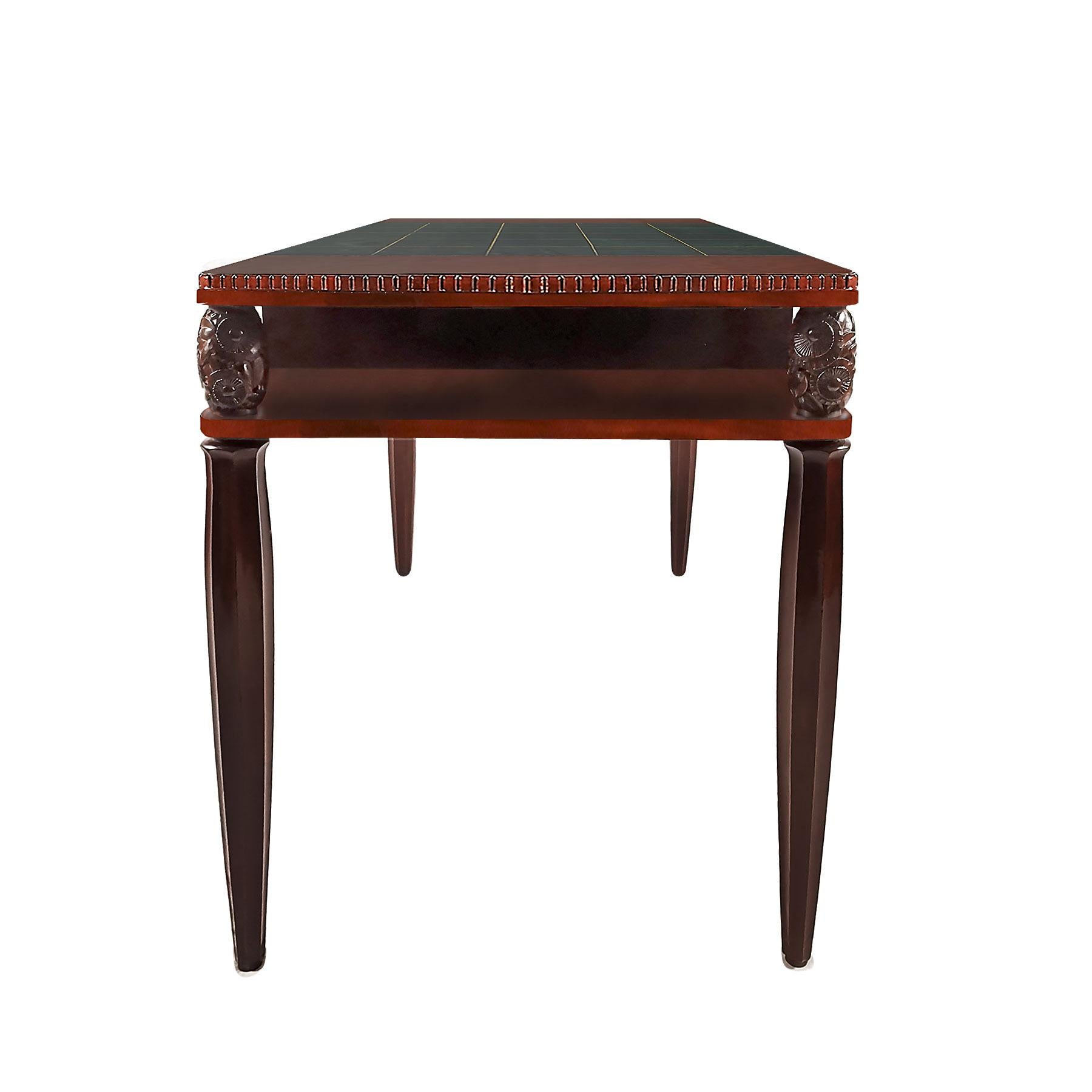 French 1925 Art Deco Lady Desk in the Style of Paul Follot, Mahogany, France