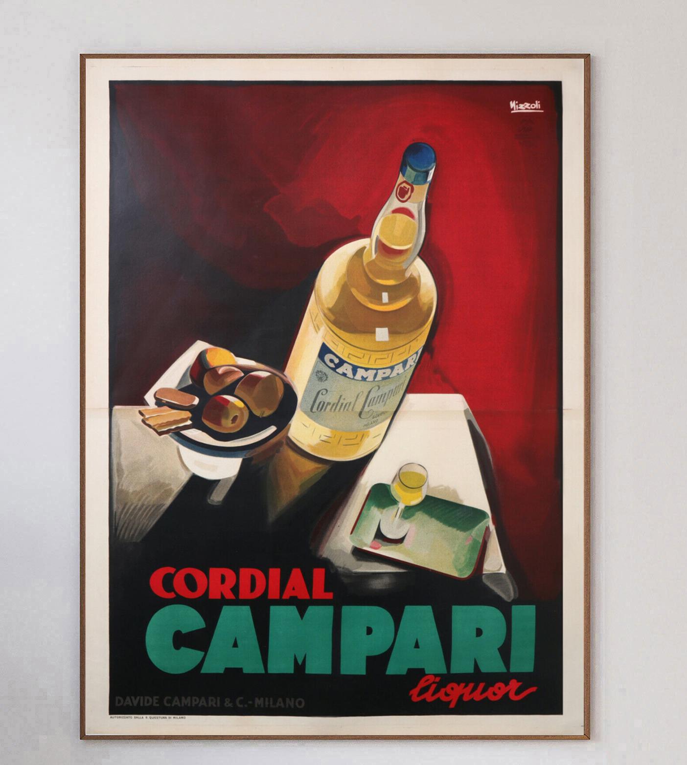 Art Deco 1925 Campari - Cordial Liquor Original Vintage Poster