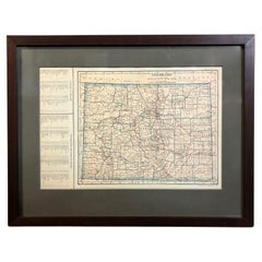 Antique 1925 "Colorado" Map by L. L. Poates Eng. Co.