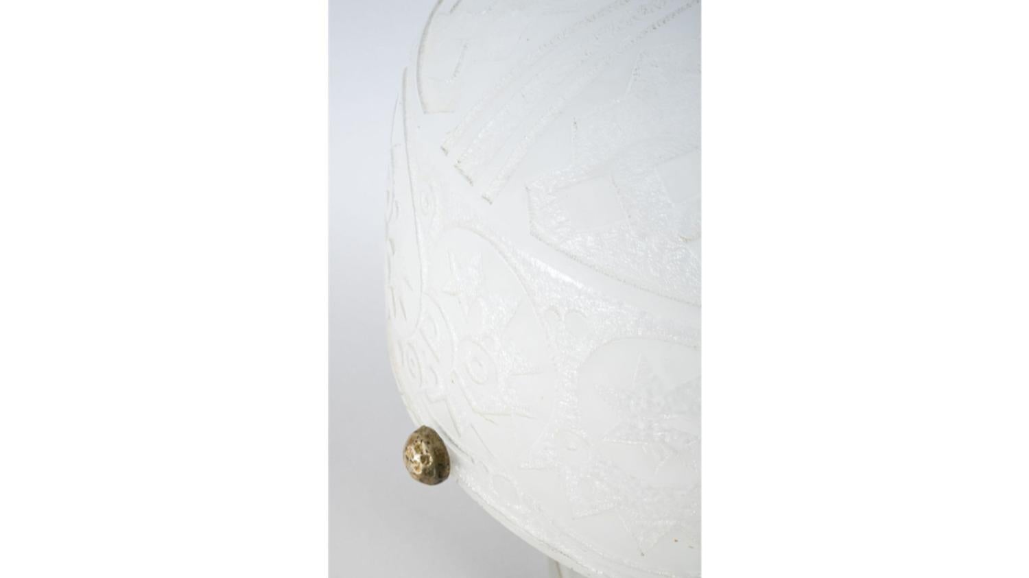 Iron 1925, DAUM Nancy France Mushroom lamp For Sale