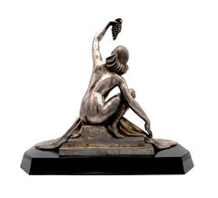 1925 French Art Deco Bronze Nude Woman Sculpture by Clarisse Lévy-Kinsbourg