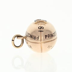 1925 Princeton University Tigers Fob, 14 Karat Gold College Football Pendant