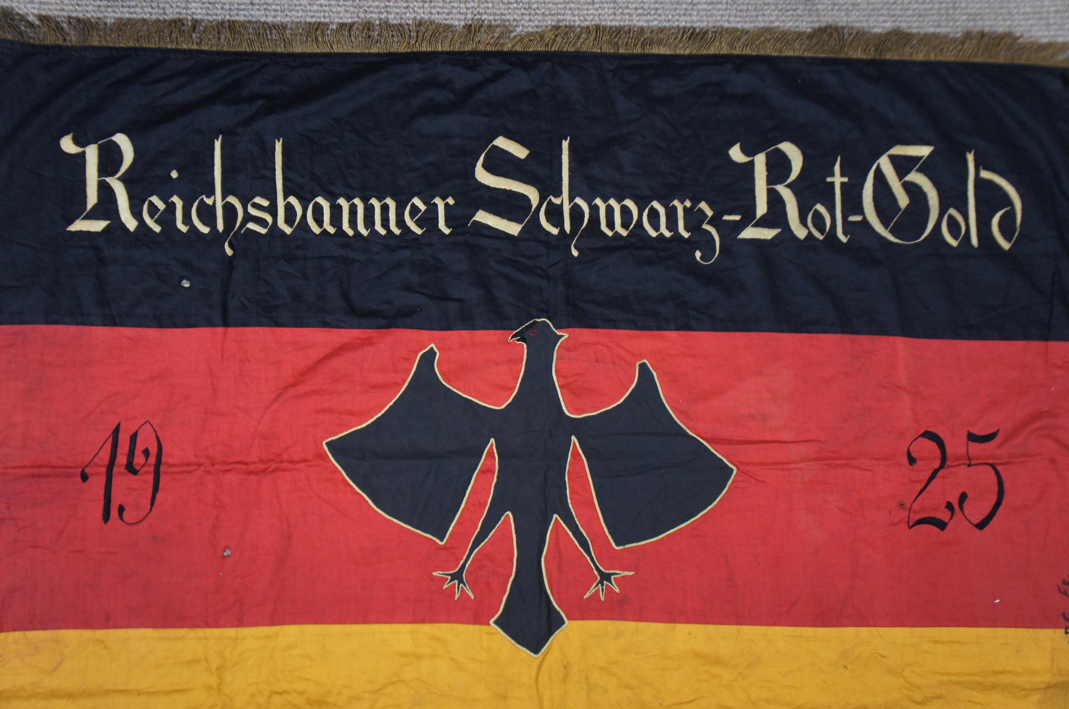 1925 Rare Antique German Reichsbanner Imperial Eagle Banner Flag 57
