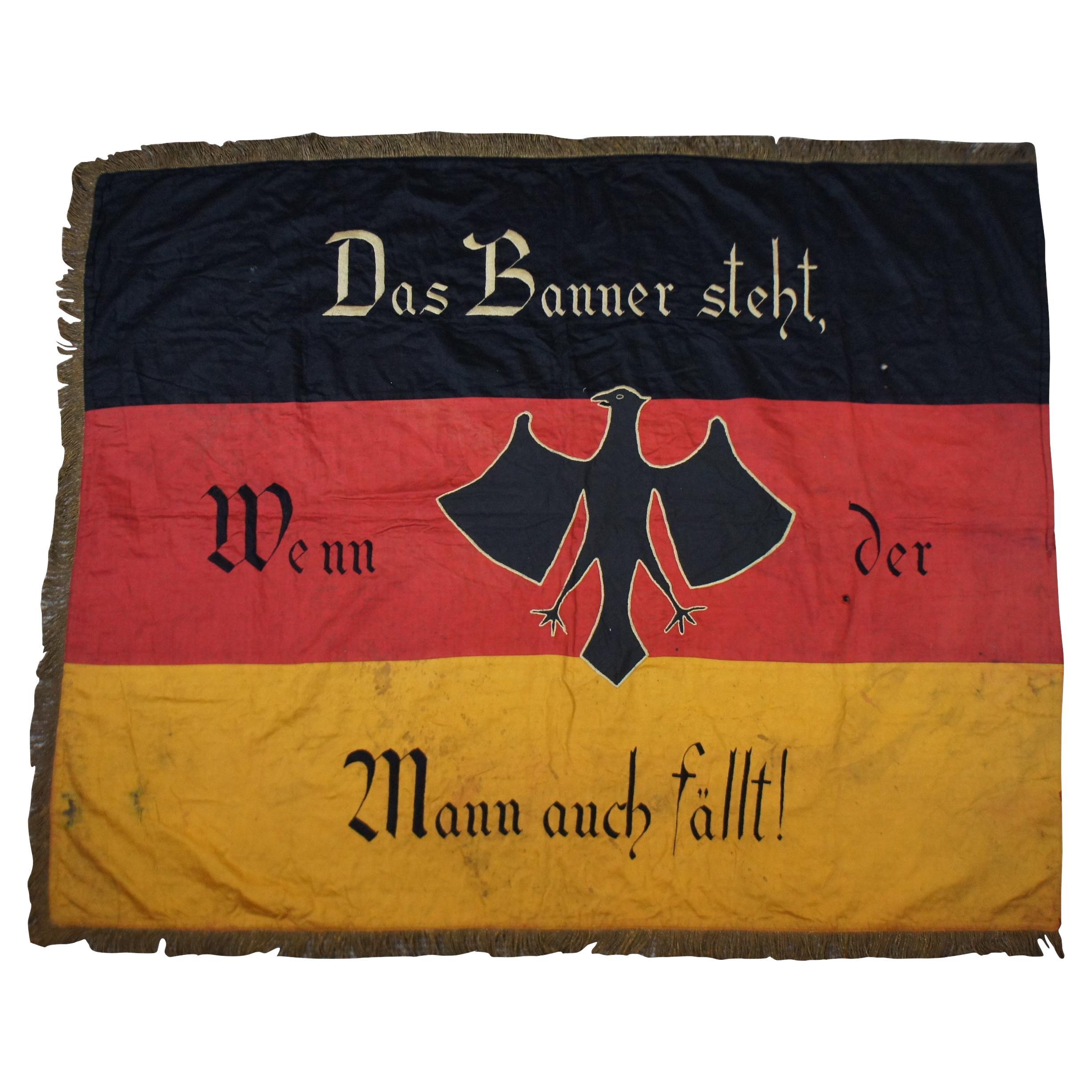 1925 Rare Antique German Reichsbanner Imperial Eagle Banner Flag 57" at  1stDibs