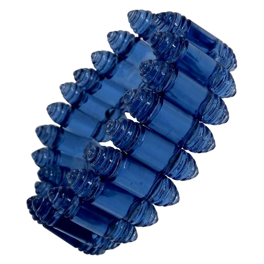 1925 Raro braccialetto Rene Lalique Renaissance Blue