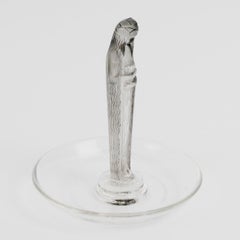 1925 Rene Hisique Art Deco Astray Pintray Statuette Source de la Fontaine Glass