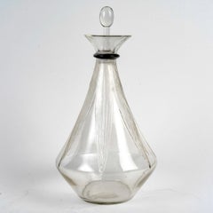1925 René Lalique - Art Deco Decanter Selestat Klar- und Schwarzglas