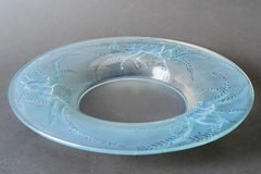 1925 René Lalique - Ciotola "Gazelles" in vetro opalescente con patina blu