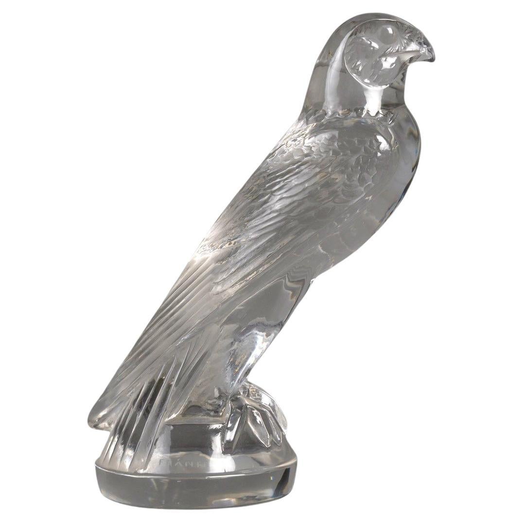 1925 René Lalique - Auto Mascotte Faucon Falcon Vetro trasparente