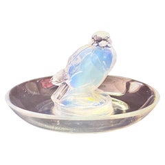 Antique 1925 Rene Lalique Moineau Astray Pintray Opalescent Glass