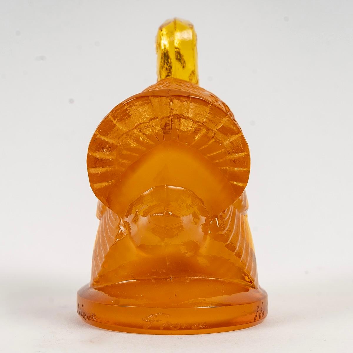 1925 René Lalique Sello Dindon Butterscoth Vidrio, Turquía Art Decó en venta