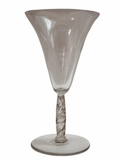 1925 René Lalique Set of 4 Pieces Glasses Logelbach Sepia Patina
