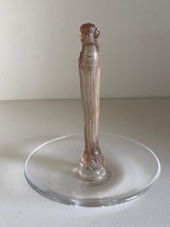 1925 Rene Lalique Statuette de la Fontaine Astray Clear & Frosted Stained Glass